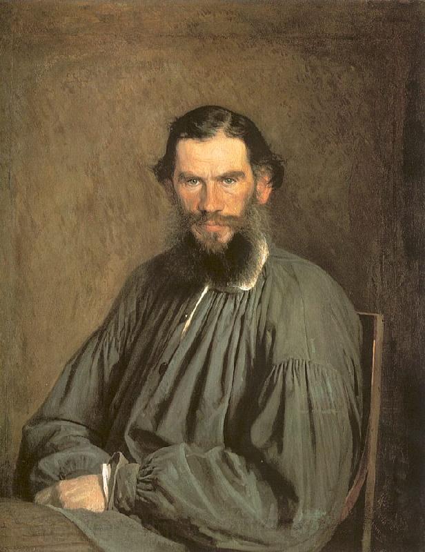 Kramskoy, Ivan Nikolaevich Portrait of the Writer Leo Tolstoy Norge oil painting art